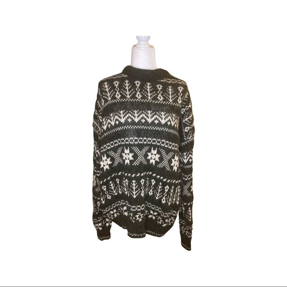 Edward Bryan Vintage Chunky Green Sweater